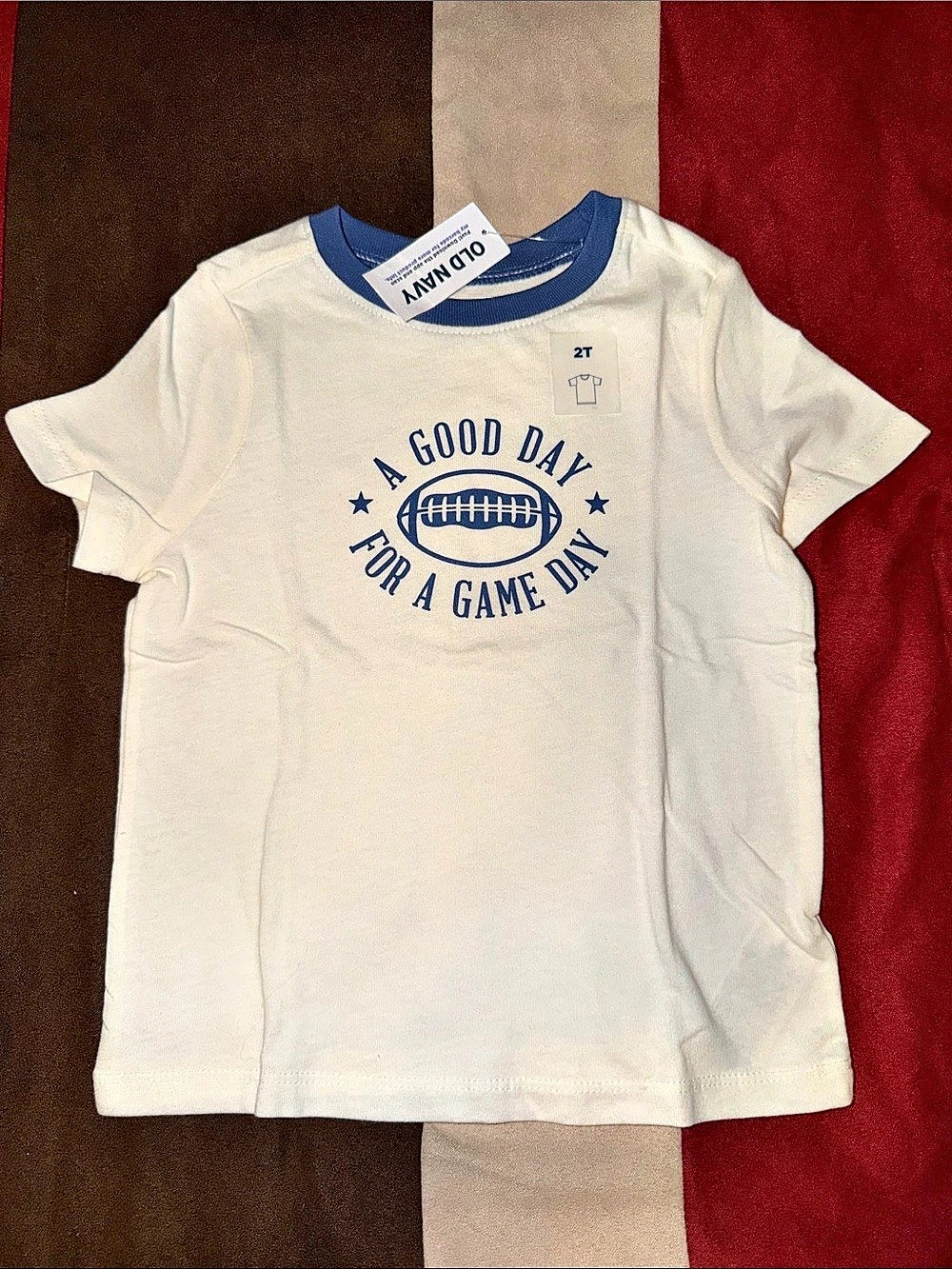 Old Navy A Good Day For A Game Day Football Graphic Tee 2T